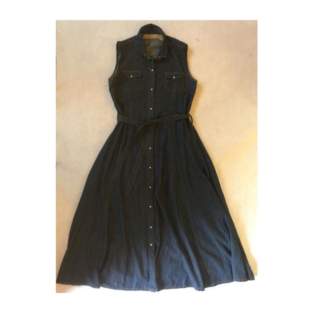 Desert Diva Womens Denim Maxi Dress Size XL